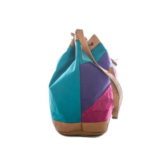 Gucci Multi Colored Fabric & Camel Leather XL Bucket Bag - Picture 9 of 12